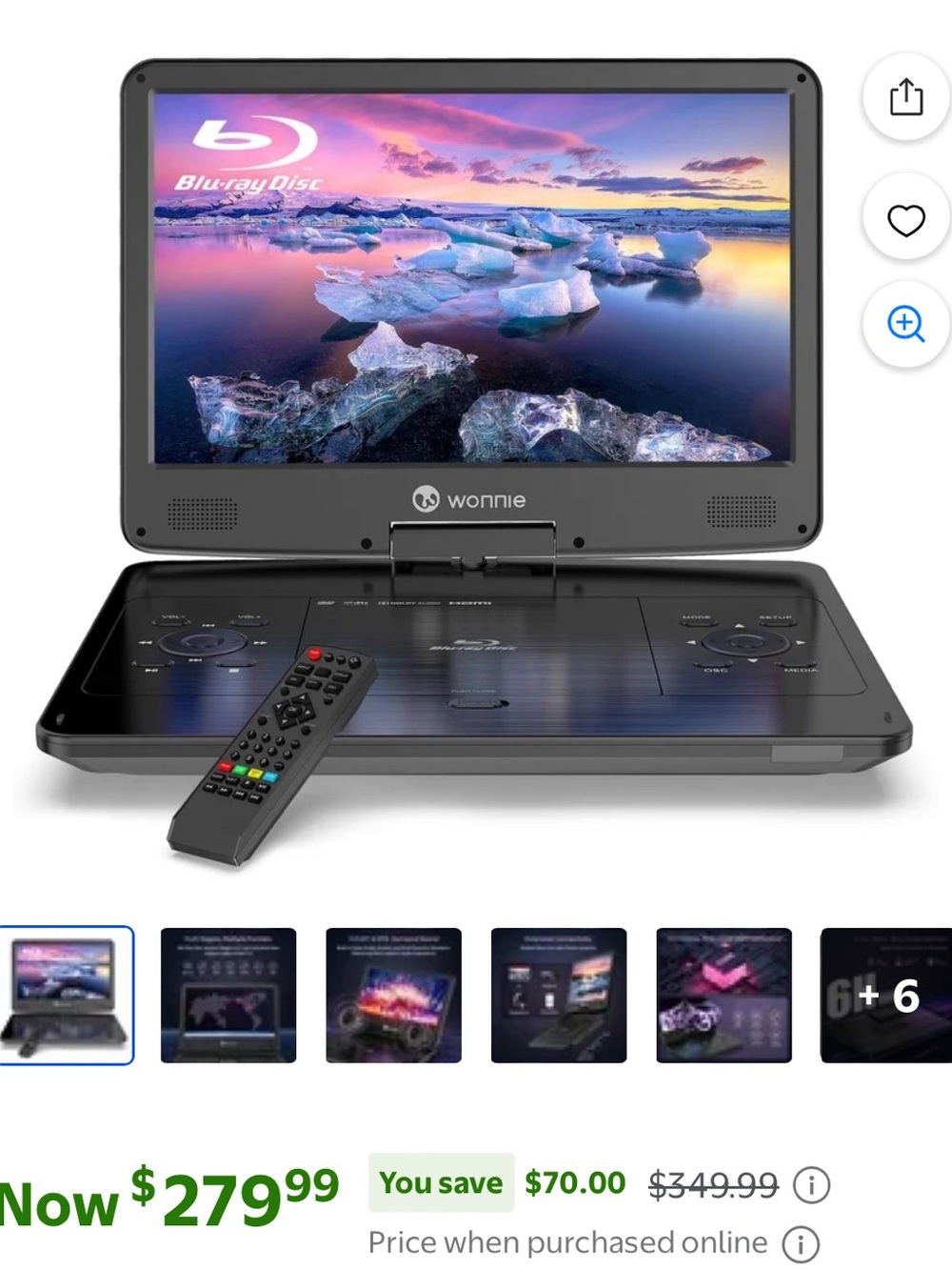 Wonnie 16.9  Blu-ray Disc Player  $263+  New Box Partial Tear (Last Blu Ray)